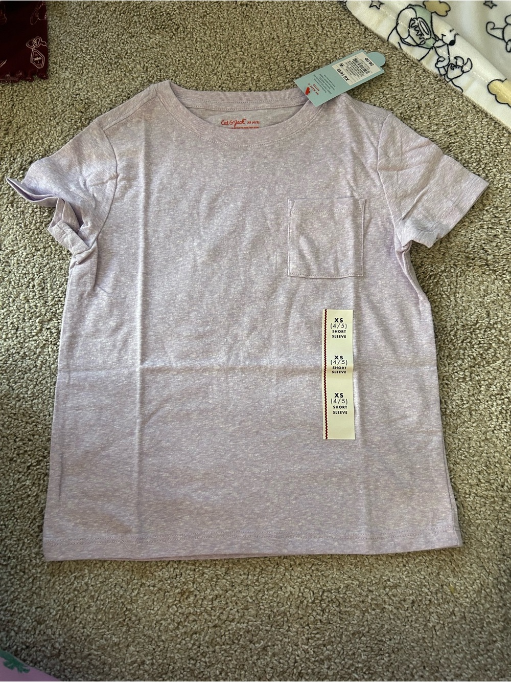 Cat & Jack Girls Purple Short Sleeve T-Shirt NWT